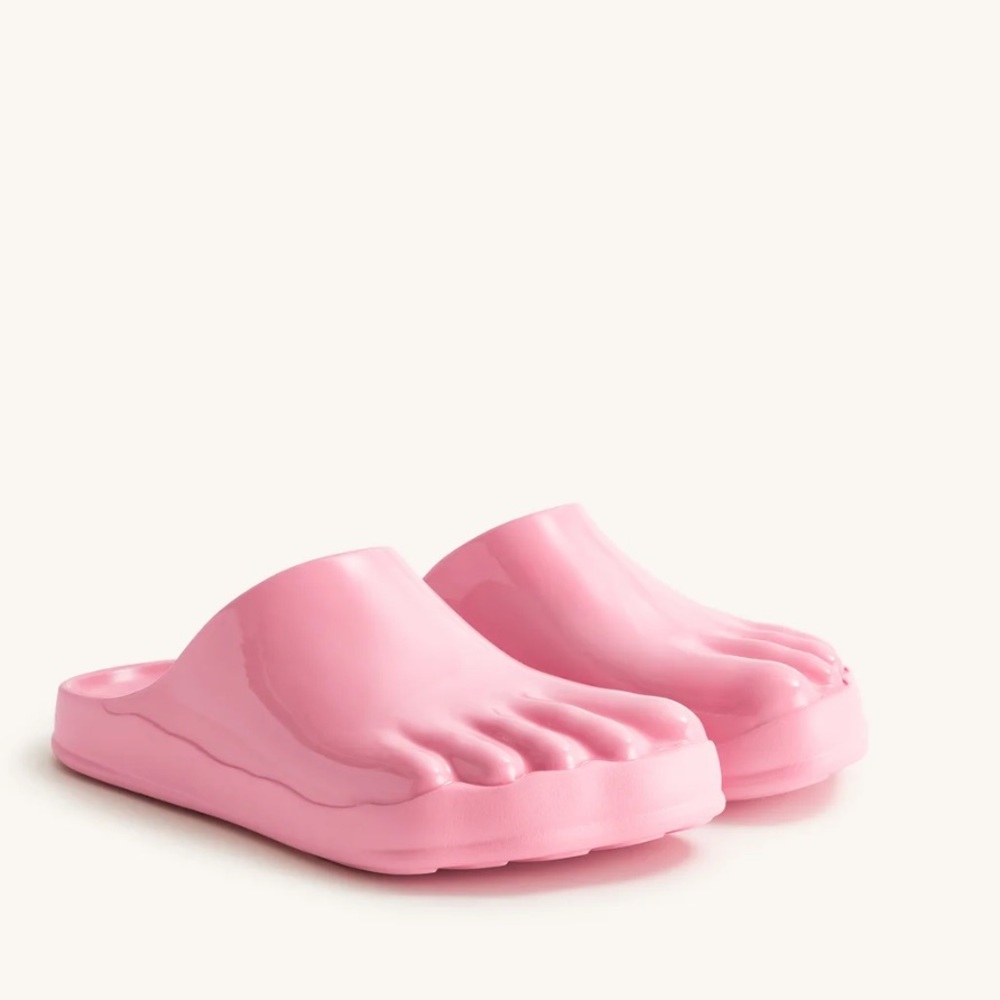 JW PEI HAYLEY TOE MODEL FLAT MULES PINK - 10